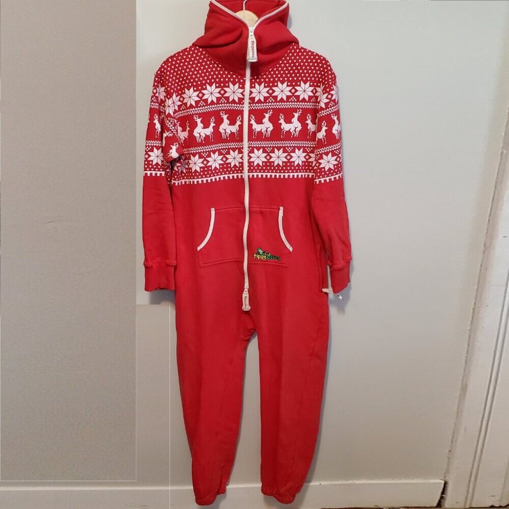 Tipsy Elves Red Festive Jogger Onesie